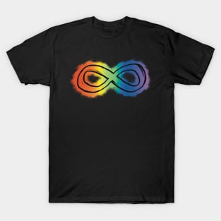 Autistic acceptance rainbow infinity symbol T-Shirt